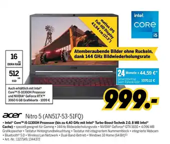 MEDIMAX Acer Nitro 5 (AN517-53-51FQ) Angebot