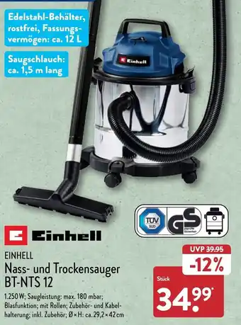 Aldi Nord Einhell Nass und Trockensauger BT-NTS 12 Angebot