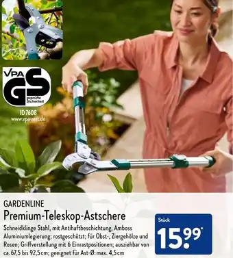 Aldi Nord Gardenline Premium Teleskop Astschere Angebot