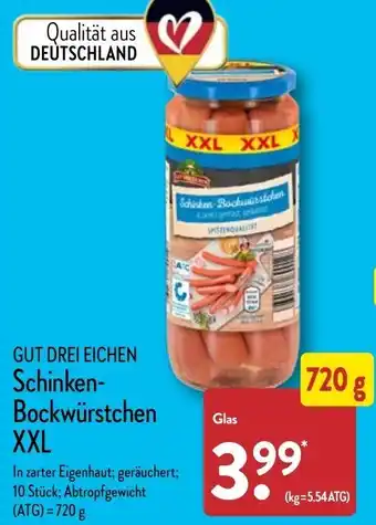 Aldi Nord Gut Drei Eichen Schinken Bockwürstchen XXL Angebot