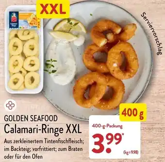 Aldi Nord Golden Seafood Calamari Ringe XXL 400 g Packung Angebot