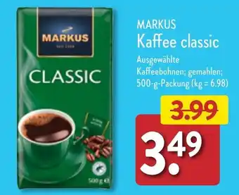 Aldi Nord Markus Kaffee Classic 500 g Packung Angebot