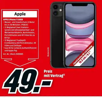 MediaMarkt Apple iPhone 11 64GB Angebot