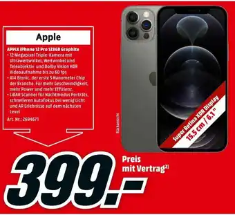 MediaMarkt Apple iPhone 12 Pro 128GB Graphite Angebot
