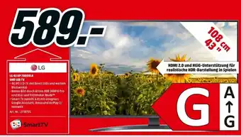 MediaMarkt LG 43 UP 78009LB UHD LED TV Angebot