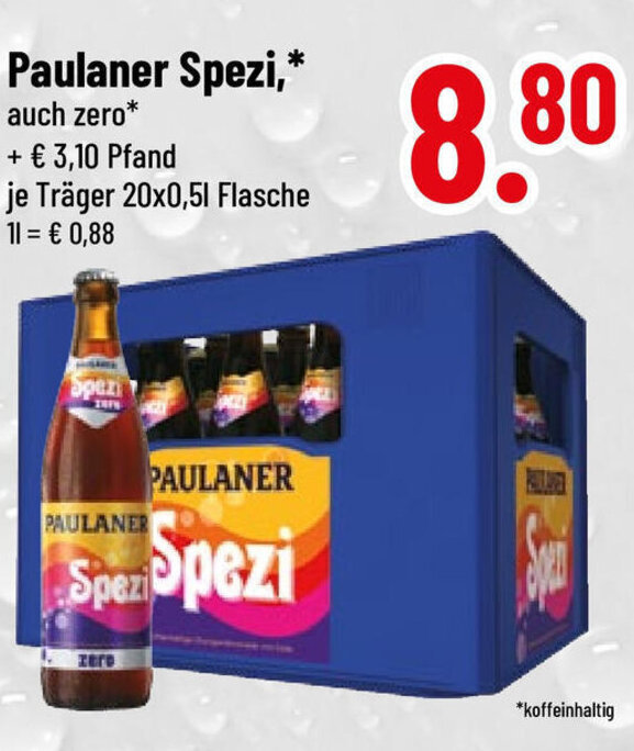 Paulaner Spezi 20*500ml Angebot bei trinkgut