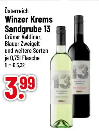 trinkgut Winzer Krems Sandgrube 13 750ml Angebot