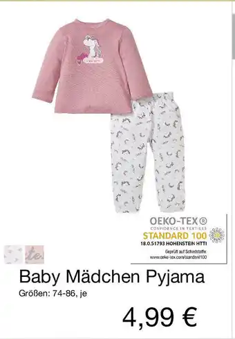 KiK Baby Mädchen Pyjama Angebot