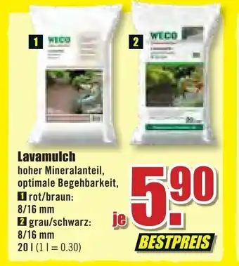 B1 Discount Baumarkt Lavamulch Angebot