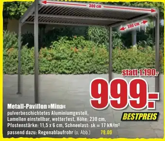 B1 Discount Baumarkt Metall Pavillon Mina Angebot