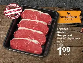 Selgros Frisches Rinder Rumpsteak 100g Angebot