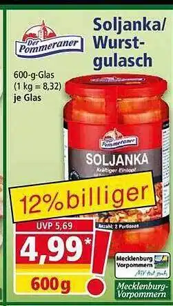 Norma Pommeraner soljanka oder wurstgulasch Angebot