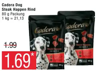 Marktkauf Cadora Dog Steak Happen Rind 80 g Packung Angebot