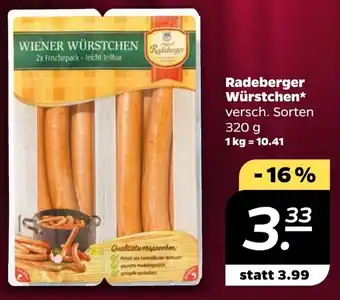 NETTO Radeberger Würstchen 320 g Angebot