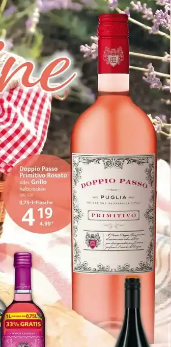 Selgros Doppio Passo Primitivo Rosato oder Grillo 0,75L Angebot