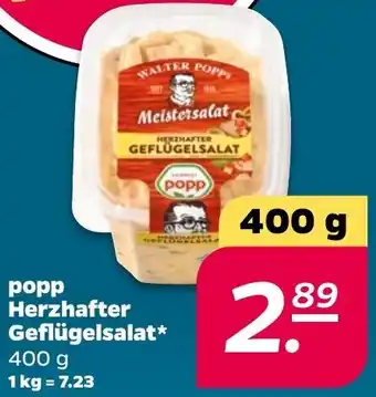 NETTO Popp Herzhafter Geflügelsalat 400 g Angebot