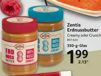 Selgros Zentis Erdnussbutter 350g Glas Angebot