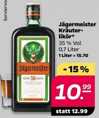 NETTO Jägermeister Kräuterlikör 0,7 Liter Angebot