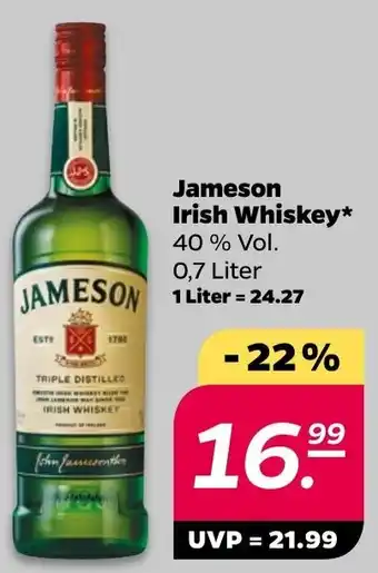 NETTO Jameson Irish Whiskey 0,7 Liter Angebot