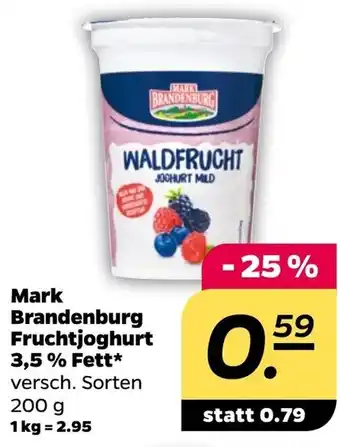 NETTO Mark Brandenburg Fruchtjoghurt 3,5% Fett 200 g Angebot