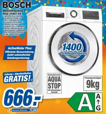 expert Techno Land Bosch Waschmaschine WGG 24407 EX Angebot