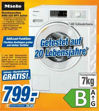 expert Techno Land Miele Waschmaschine WWA 028 WPS Active Angebot