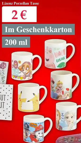 Woolworth Lizenz Porzellan Tasse 200 ml Angebot