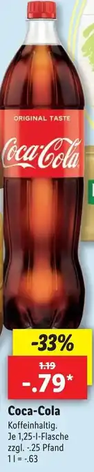 Lidl Coca Cola 1,25L Angebot