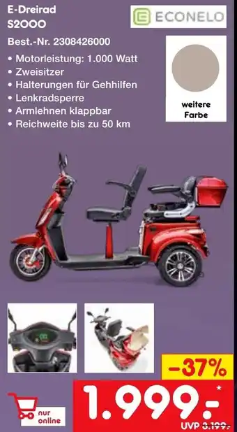 Netto Marken-Discount Econelo E-Dreirad S2000 Angebot