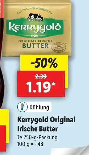 Lidl Kerrygold Original Irische Butter 250g Angebot