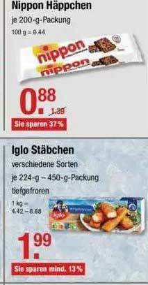 V Markt Nippon Häppchen Oder Iglo Stäbchen Angebot