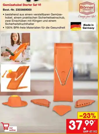 Netto Marken-Discount Börner Gemüsehobel Starter Set V1 Angebot