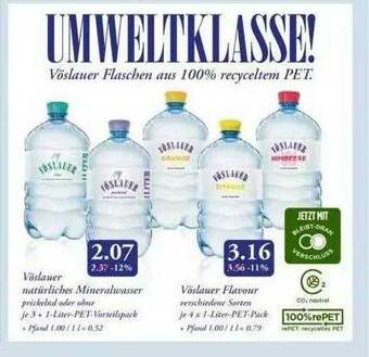 V Markt Vöslauer Natürliches Mineralwasser Oder Flavour Angebot