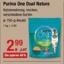 V Markt Purina One Dual Nature Angebot