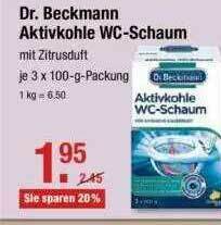 V Markt Dr Beckmann Aktifkohle Wc-schaum Angebot