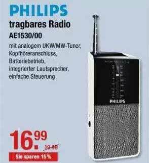 V Markt Philips Tragbares Radio Ae1530.00 Angebot