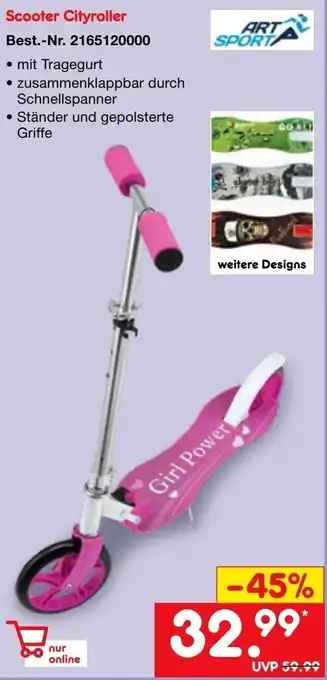 Netto Marken-Discount Art Sport Scooter Cityroller Angebot