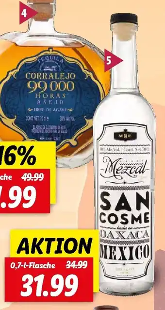 Lidl San Cosme Oaxaca Mezcal Blanco 0,7L Angebot