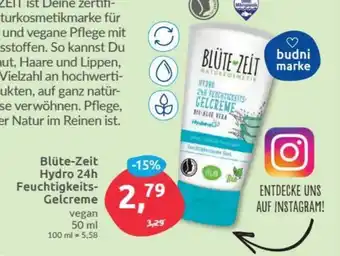 Budni Blüte Zeit Hydro 24h Feuchtigkeits Gelcreme 50ml Angebot