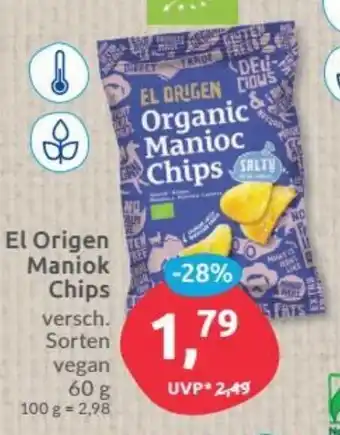 Budni El Origen Maniok Chips 60g Angebot