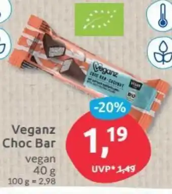 Budni Veganz Choc Bar 40g Angebot