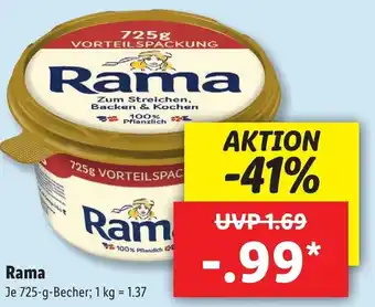 Lidl Rama 725g Becher Angebot