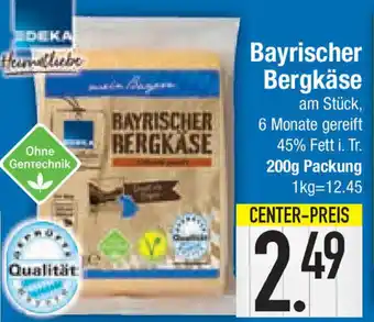 E-Center Edeka Heimatliebe Bayrischer Bergkäse 200g Packung Angebot