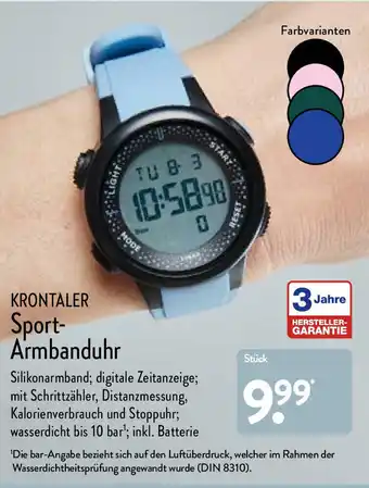 Aldi Nord Krontaler Sport Armbanduhr Angebot