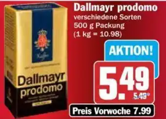 Hit Dallmayr Prodomo 500 g Packung Angebot