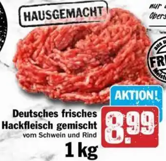 Hit Deutsches frisches Hackfleisch gemischt 1 kg Angebot