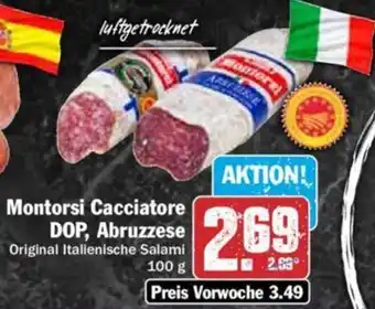 Hit Montorsi Cacciatore DOP, Abruzzese 100 g Angebot