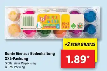 Lidl Bunte Eier aus Bodenhaltung XXL Packung 12er Angebot