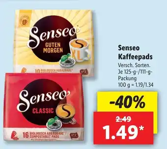 Lidl Senseo Kaffeepads 125g Angebot