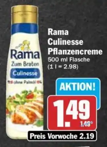 Hit Rama Culinesce Pflanzencreme 500 ml Flasche Angebot